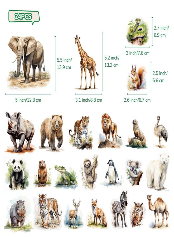 CHEFAN Jungle Animal Felt Board Story Pieces, Flannel Figures Precut Graph Wild Zoo Animals Themed for Preschool Early Learning Storytelling - 24 Pcs - Image 4